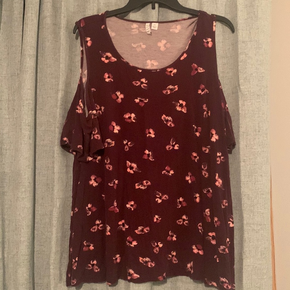 Maroon, open sleeve to, Elle, XXL